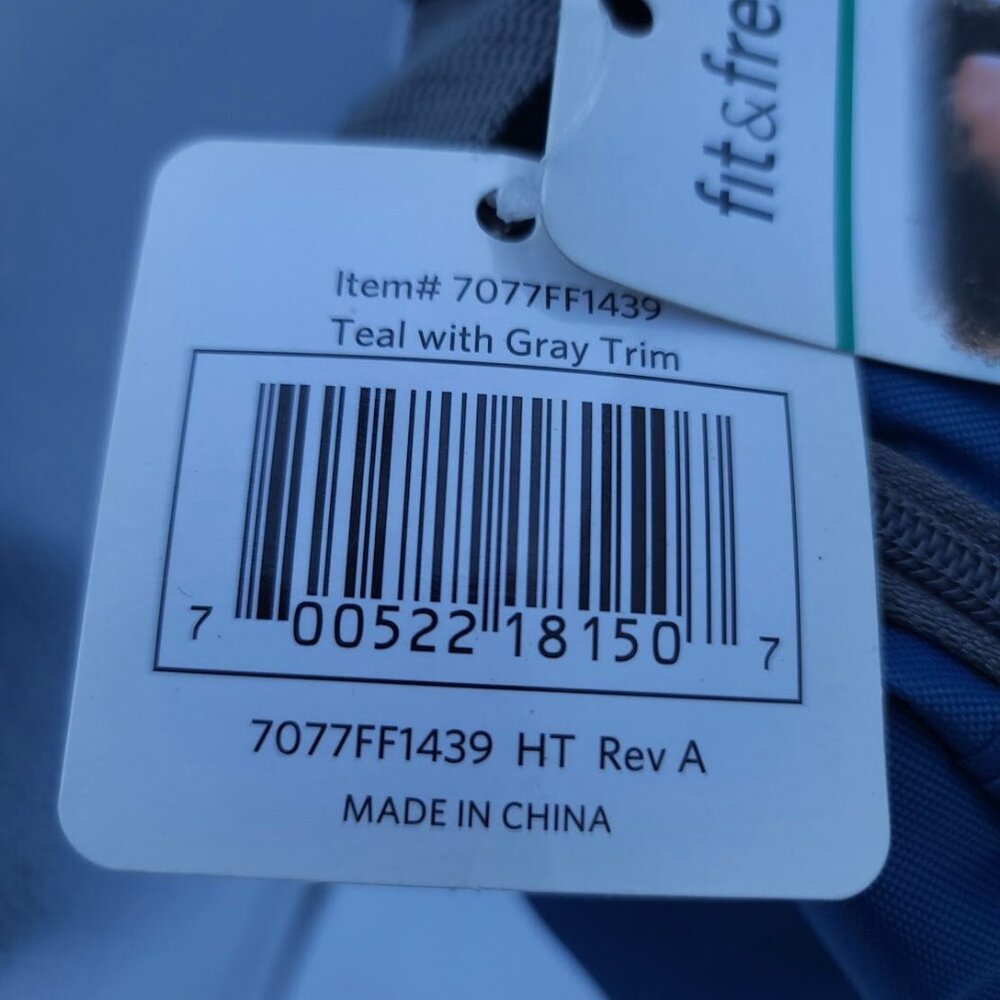Fit & Fresh Insulated Lunch Bag Kit With 16 oz Bottle Blue Unisex Zip Top NWT - Picture 5 of 8
